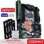 HUANANZHI F8 X99 마더보드 세트, E5 2696 V3 CPU 64GB, 3200MHZ DDR4 ECC RAM 메모리, LGA 2011-3 M.2 NVME : 케이세븐홀딩스