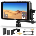 NEWER F400 PRO 6인치 카메라 필드 모니터 파형 벡터 스코프 풀 HD 1920x1080 IPS 4K HDMI 입력 DSLR 비디오 피크 포커스 Camera... 