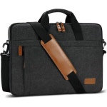 ESTARER Laptop Bag 17.3 Inch Case for Men Waterresistant Canvas Computer Fits Hp/Lenovo 17-17.3 Inch : 시크픽13