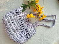 [뜨개도안] 손뜨개코바늘 가방 라피아 종이실 뜨개질 도안 영상 : 씨유니트