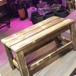 온가지사 원목 화분 받침대 겸용 넓은의자-우드스텐드 H6028 60x28x29cm 화분받침대 우드선반 우드의자 원목화분다이 : 온가지사