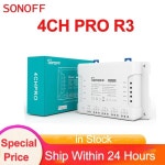 Sonoff 스마트 홈 원격 제어 무선 타이머 DIY 스위치, 4CH PRO R3, 4 채널 Din 레일 장착 와이파이 알렉사와 함께 작동 : 라즈베리샵스토어