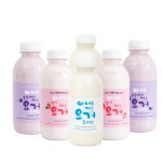 야베스 수제 요거트 500ml x 6병 세트 (플레인 2, 딸기 2, 블루베리  2) 선물용 대용량 어린이 간식 식사대용 : 야베스 목장 수제 요거트