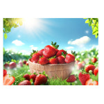 딸기현수막 딸기농장 체험 현수막 어리이집 포토존 제작 140x100cm 227번 : 키즈나래디자인