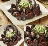 장충동왕족발 고기순대 깔끔순대 선지 피순대 먹기편한 1kg 1팩 : 온맘몰