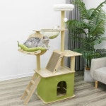회전형 5단 캣타워 스크래쳐포함 고양이 숨숨집 투명해먹 캣폴 고양이놀이터 Y18 : 펫인피니티