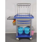 병원용트롤리 운반카 작업대 투약카트 장비 간호 이송 이중층 간호 차량 : ezstore