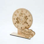 mdf 우드 굿모닝 곰 시계(시계부속포함) : 화인공예