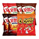 롯데웰푸드 꼬깔콘, 67g 고소한맛, 2개 + 군옥수수맛, 2개 + 매콤달콤, 2개 + 치토스 바비큐, 82g, 2개 : 세계로상회