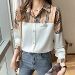 여성셔츠 베이지 체크 자수 셔츠블라우스 H2027 : 비앤에이치 스타일