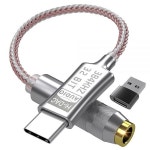 C DAC [♪Hi-Res 32bit 384KHz♪] USB C to 3.5mm 오디오 어댑터, ALC5686 칩, USB C 헤드폰 어댑터, USB - 3.5mm 잭 오디 : 프루티온A