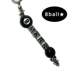 에잇볼 이니셜 비즈 키링 8ball initial keyring 스포츠공 스포츠 당구공 당구 : 키유네 kiyune