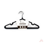 논슬립PVC코팅옷걸이 10P 블랙 행거 바지걸이 고급옷걸이 공용 상의옷걸이 : 잡스런스토어