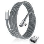 Elebase 엘레베이스 직각 USB 타입 CC 100W 케이블 10FTUSB A 어댑터 포함 90도 전력 전달 아이폰 15 프로 맥스 플러스용 급속 충전 PD... 