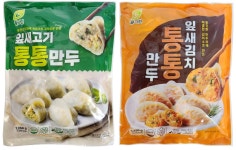 풀그린 잎새고기통통만두 ,잎새김치통통만두-1250g(옵션선택) -1개 : 오셈푸드