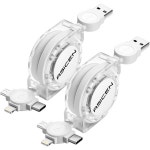 ASICEN 휴대전화/Type C/Micro USB 포트 포함 휴대전화/갤럭시 S9/S8/S7/하웨이 등 포함된 인출식 다중 충전 케이블 3 in 1 : 시크픽23
