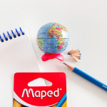 지구본 지구모양 1홀 1구 휴대용 연필깎이 MAPED 마패드 프랑스 : 하이헬로하우디