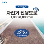 자전거전용도로 열가소성 그래픽패드 자착식표지 교통안전 표지판 보차도 디자인 : HSDI