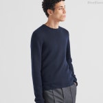 프라다 캐시미어 크루넥 스웨터 UMN864 643 F0008 S 122 : 더블루블랑