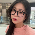 투명 뿔테안경 빅사이즈 가벼운 원형 안경테 자외선차단 : 아이러브안경