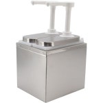 픽픽 소스 디스펜서 펌프 2/3L 스테인리스 조미료 스테이션 케첩 샐러드 잼 양념 싱글 헤드 각 1L 용량1L 더블 500463 1l Double : 시크픽13