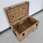 DDCP 밀리터리 블랙 캠핑 카고박스 카키 미군 감성 캠핑용품 수납 트렁크 정리함 76L : 디디시피