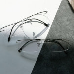 긱시크 너드미 안경 y2k 레트로 무테 안경 연예인 레이 카리나 : 브크스