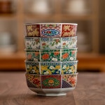 고급 팔각 일본 밥그릇 밥 공기 세트 세라믹 텐동 일식 : 프롬라이아