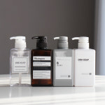 샴푸통 욕실 디스펜서 주방세제통 핸드워시 리필 용기 원형 520ml 샴푸 : 위띵크