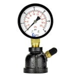 가스 테스트 압력 게이지 30파운드 30PSI200kPa 34 FNPT 연결 황동 밸브 단조강종 모양 본체 어셈블리. 0-15 psi : 투몬몰8