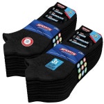 SOXCO 10-Pack Sports Ankle Socks for Men Women Low Cut Socks, Pack of 10 Pairs (Size: 5-9, Black) : 영써니
