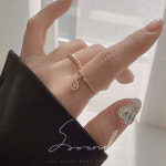 [ 수앤디 배송비 무료 ] 써지컬 달랑거리는 스마일 포인트링 ( 로즈골드,골드,실버 ) : 수앤디