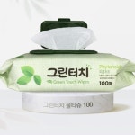 EWG그린등급 아기피부 그린터치 국내산 아기대용량물티슈100매 : 노마드마미