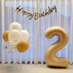 감성 두돌 생일상 꾸미기 대형숫자풍선 2 세트 : memorey풍선