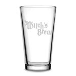 Integrity Bottles Witchs Brew Premium Pint Glass 핸드 블로우 에칭 선물 모래 조각 16oz 맥주 파인트 : 시크픽27