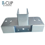 하이클립 2040 스틸 T형 조인트 (직사각 각관용) 아연 클립 파이프 연결 브라켓 : 한미씨앤씨