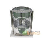 원형행거망 스텐휴지통(망형/600x950/205L) 공원 가로 /스텐휴지통/원형휴지통/사각휴지통/화장실휴지통/재떨이휴지통 : 레몬마트