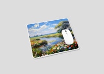 꽃과 호수 마우스패드 : OMYBRAND