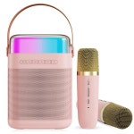 가라오케 마이크 Bluetooth 2개 무선 스피커 반주 기능 첨부 스테레오 대응 가정용 노래방 세트 홈 KTV 휴대용 미니 실내/아웃도어... 