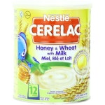 Nestle 네슬레 세레락 12개월 이상 이유식 허니 밀 우유 400g 4캔 : 이머커스코리아