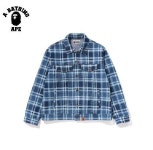 어베이싱에이프 정품 / 베이프 체크 여성 데님 자켓 BAPE CHECK DENIM JACKET : SHOP 일구팔일