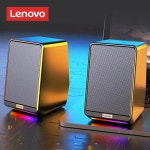 블루투스 스피커 레노버 TS38 유선 데스크탑 3.5mm USB 스테레오 서라운드 음악 RGB 게임 사운드 바 컴퓨터 PC : 셀러컴퍼니