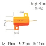 10pcs 10W RX24 알루미늄 쉘 케이스 권선 저항기 1R 2R 3R 4R 5R 6R 8R 10R 15R 20R 50R 100R 1K 5K 10K 전원 금속 저항 : 선우마켓20