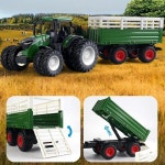 농장 트랙터 트레일러 운송 차량  기계 관성 엔지니어링  자동차 장난감 선물 1:24 : 에스코트몰