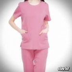 한울 간호 로즈핑크병원스크럽복 사복 물리 유니폼 실습복 f102 : stay2st
