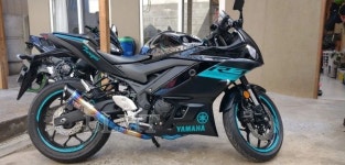 야마하 R25 R3 MT03 MT-03 2014 -2021 오토바이 배기 이스케이프 모토 풀 시스템 프론트 미들 링크 파이프 머플러 : 펠릭스하우스