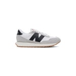 New Balance White & Gray 237 Sneakers : SELEC FACTORY