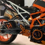 KTM 듀크 125 250 390 KTM RC390 RC250 2023 용 슬립온 오토바이 개조 51mm 배기 탈출 모토 하이 포지션 미드 링크 파이프 : 펠릭스하우스