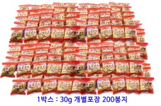 소포장 200봉지 박스 보리 건빵 사무실 회사 교회 어른 할머니 군대 간식 과자 금풍제과 30g : 생생마루