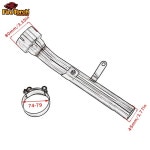 오토바이 배기 개조 중간 연결 파이프, 스즈키 GSXS1000 GSX-S1000 GSX S1000F KATANA 1000 2015-2021 용, 51mm : 펠릭스하우스